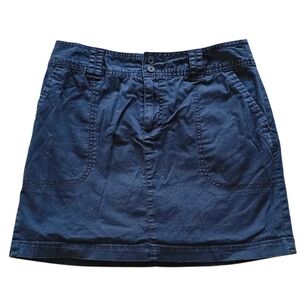 St. John’s Bay Vtg Skort Skirt Shorts Navy Blue Size 8 Stretchy Cotton